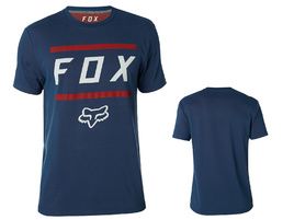 Fox Camiseta Listless Airline Mangas Cortas - Azul y Rojo 2018