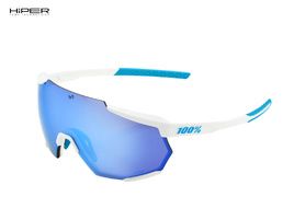 100% Gafas Racetrap Movistar Team White - Hiper Blue Mirror