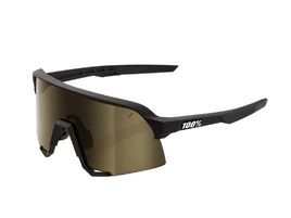 100% Gafas S3 Soft Tact Black - Soft Gold Mirror