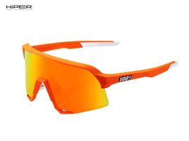100% Gafas S3 MVDP Neon Orange - Hiper Red Mirror