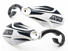 AVS Protectores de Mano con pata aluminio - Blanco / Negro