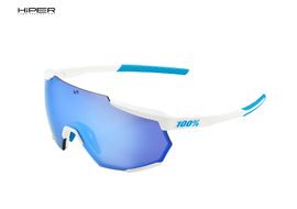 100% Gafas Racetrap Movistar Team White - Hiper Blue Mirror 2021
