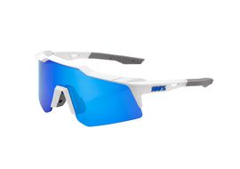 100% Gafas Speedcraft XS Matte White - Blue Mirror