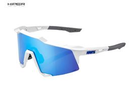 100% Gafas Speedcraft Matte White - Hiper Blue Mirror