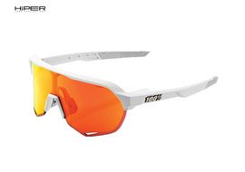 100% Gafas S2 Soft Tact Off White - Hiper Red Mirror
