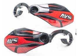 AVS Protectores de Mano con pata aluminio - Negro / Rojo
