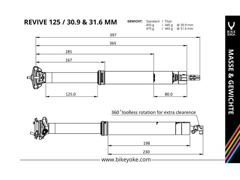 BikeYoke Tija telescopica Revive 2.0 sin mando remoto - 27.2 x 80 mm -  Purebike